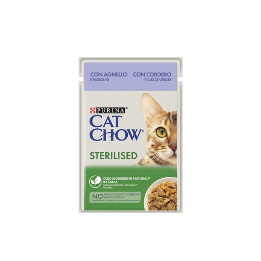 Cat Chow - Wet Cat Food - Sterilised - Lamb and Green Beans (85 g)